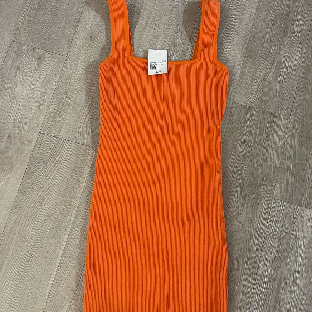 Forever 21 Orange Bodycon Mini Dress